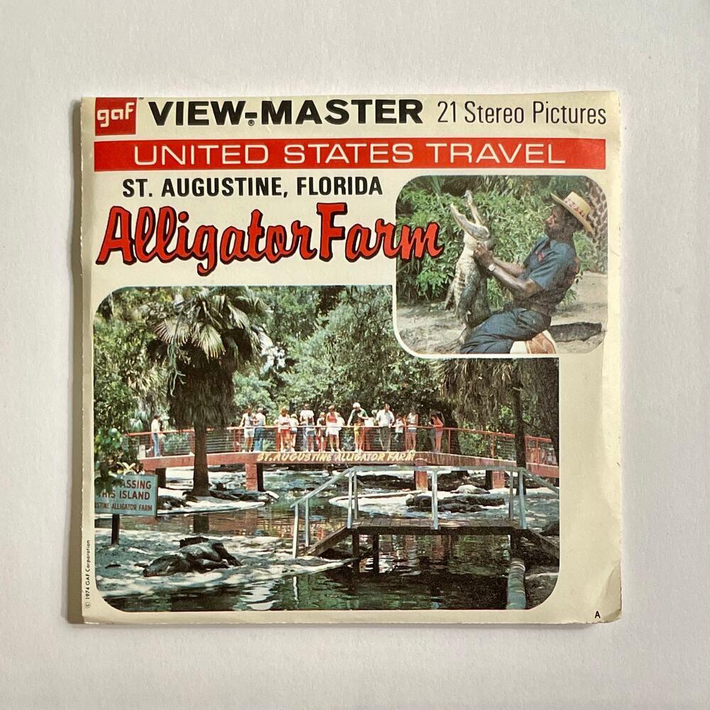 View-Master 1970s US Travel Alligator Farm (A940)